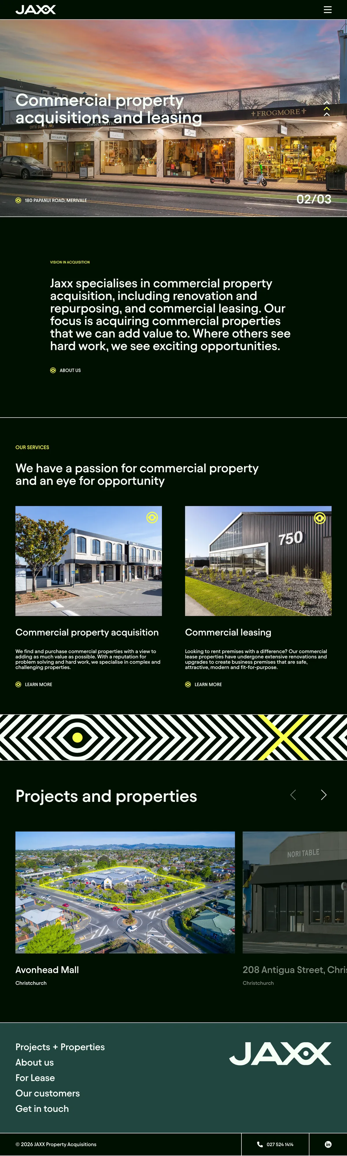 Jaxx Property Acquisitions website