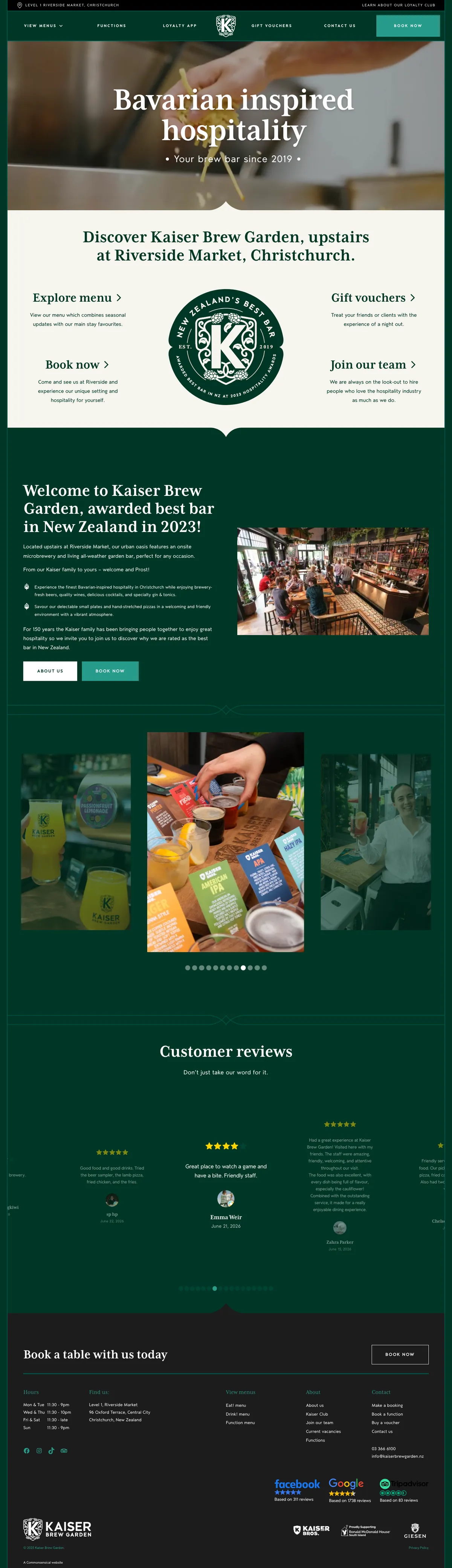 Kaiser Brew Garden website