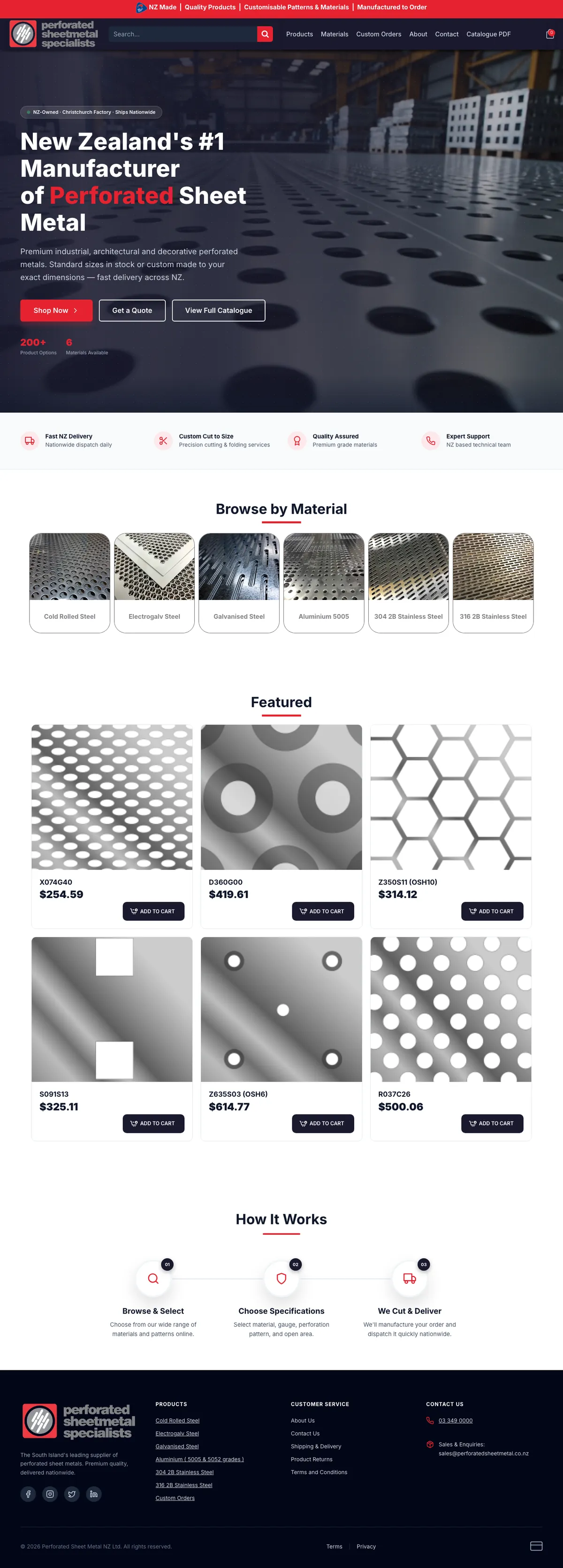 Perforated Sheet Metal Specialists website