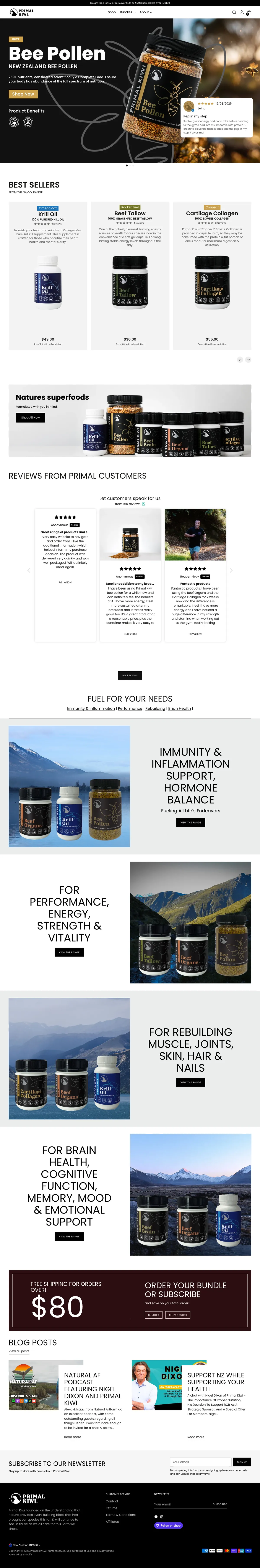 Primal Kiwi website